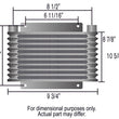 Load image into Gallery viewer, Derale 17 Row Series 9000 Plate &amp; Fin Cooler, 1/2" NPT - Side View