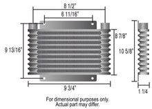 Load image into Gallery viewer, Derale 17 Row Series 9000 Plate &amp; Fin Cooler, 1/2" NPT - Side View