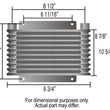 Load image into Gallery viewer, Derale 17 Row Series 9000 Plate &amp; Fin Transmission Cooler Kit, 1/2" NPT 13614 fits 1950-1977 Chevrolet / Ford / GMC - Side...