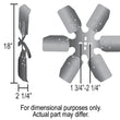 Load image into Gallery viewer, Derale 18" Reverse Rotation Rigid Race Fan, Steel Blade - Side View