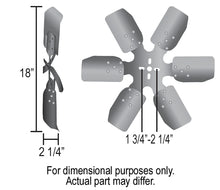 Load image into Gallery viewer, Derale 18" Reverse Rotation Rigid Race Fan, Steel Blade - Side View