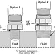 Load image into Gallery viewer, Derale 180°F Fan Switch Thermostat Kit, 1/8" &amp; 3/8" NPT 16730 - Side View