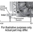 Load image into Gallery viewer, Derale 180°F In-Line Remote Cooler Fan Control Thermostat, -6AN 13021 - Side View