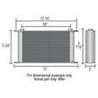 Load image into Gallery viewer, Derale 19 Row Series 10000 Stack Plate Fluid Cooler, -10AN O-ring Female - Side View