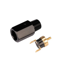 Load image into Gallery viewer, Derale 190° F Inline thermal switch. 3/8" NPT Black Anodized. 35030 - Side View