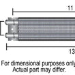 Load image into Gallery viewer, Derale 2 Pass 13" Series 7000 Copper/Aluminum Frame Rail Cooler, -6AN - Back View