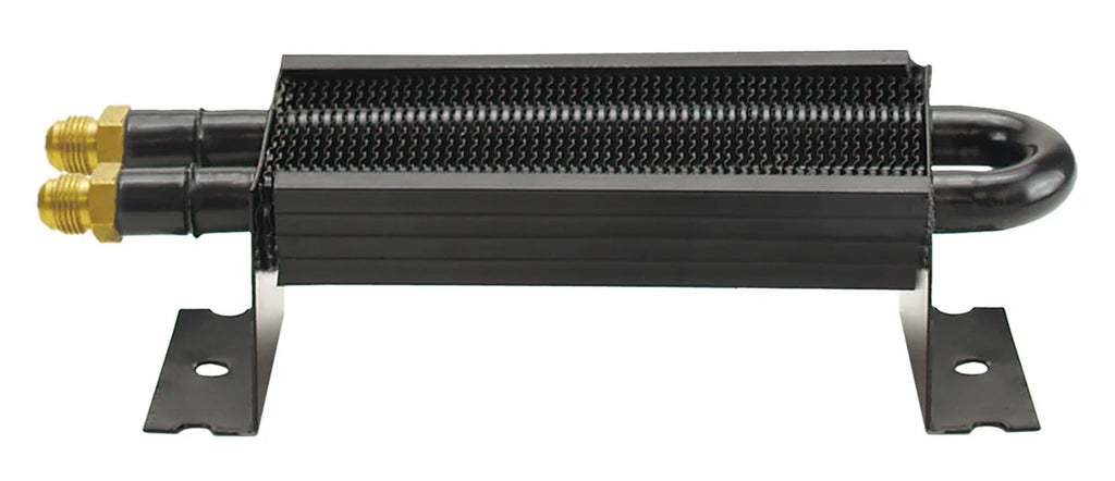 Derale 2 Pass 8" Series 7000 Copper/Aluminum Cooler with Mount Brackets, -6AN - Main Product View