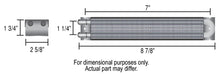 Load image into Gallery viewer, Derale 2 Pass 8" Series 7000 Copper/Aluminum Cooler with Mount Brackets, -6AN - Side View