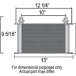 Load image into Gallery viewer, Derale 25 Row Series 10000 Stack Plate Fluid Cooler, -8AN - Side View