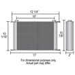 Load image into Gallery viewer, Derale 34 Row Series 10000 Stack Plate Fluid Cooler, -10AN O-ring Female - Side View