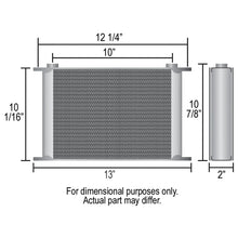 Load image into Gallery viewer, Derale 34 Row Series 10000 Stack Plate Fluid Cooler, -10AN O-ring Female - Side View