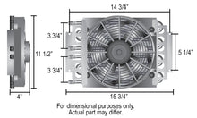 Load image into Gallery viewer, Derale 4 &amp; 4 Pass Dual Circuit Electra-Cool Remote Cooler, -8AN - Detail View