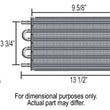 Load image into Gallery viewer, Derale 4 Pass 13" Series 7000 Copper/Aluminum Transmission Cooler, -6AN - Side View