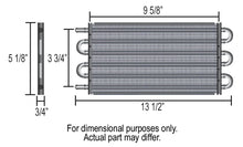 Load image into Gallery viewer, Derale 4 Pass 13" Series 7000 Copper/Aluminum Transmission Cooler, -6AN - Side View