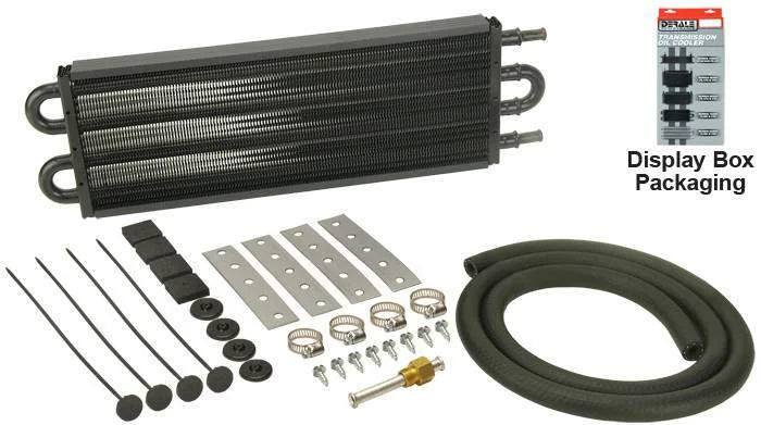 Derale 4 Pass 17" Series 7000 Copper/Aluminum Transmission Cooler Kit 13102 fits 1958-2019 Acura / Chevrolet / Coda and more