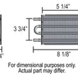 Load image into Gallery viewer, Derale 4 Pass 8" Series 7000 Copper/Aluminum Power Steering Kit - Side View