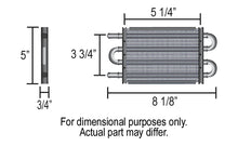 Load image into Gallery viewer, Derale 4 Pass 8" Series 7000 Copper/Aluminum Power Steering Kit - Side View