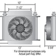 Load image into Gallery viewer, Derale 40 Row Hyper-Cool Extreme Remote Cooler, -6AN 13870 - Side View