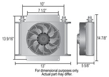 Load image into Gallery viewer, Derale 40 Row Hyper-Cool Extreme Remote Fluid Cooler, -8AN 15870 - Side View