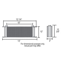 Load image into Gallery viewer, Derale 40 Row Series 10000 Stack Plate Fluid Cooler, -10AN O-ring Female - Side View