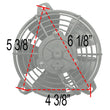 Load image into Gallery viewer, Derale 5" High Output Paddle Blade Electric Puller Fan - Side View