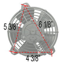 Load image into Gallery viewer, Derale 5" High Output Paddle Blade Electric Puller Fan - Side View