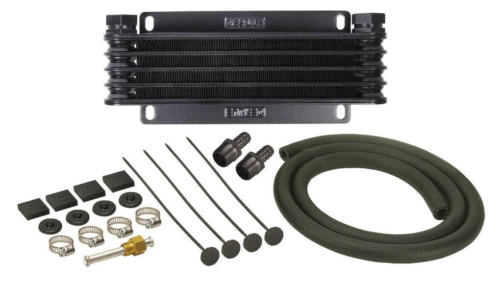 Derale 5 Row Series 9000 Plate & Fin Transmission Cooler Kit, 1/2" NPT - Main Product View