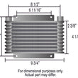 Load image into Gallery viewer, Derale 5 Row Series 9000 Plate &amp; Fin Transmission Cooler Kit, 1/2" NPT - Side View