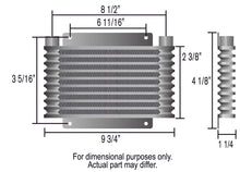Load image into Gallery viewer, Derale 5 Row Series 9000 Plate &amp; Fin Transmission Cooler Kit, 1/2" NPT - Side View