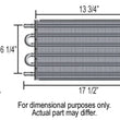 Load image into Gallery viewer, Derale 6 Pass 17" Series 7000 Copper/Aluminum Transmission Cooler, -6AN - Side View