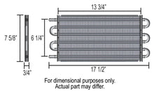 Load image into Gallery viewer, Derale 6 Pass 17" Series 7000 Copper/Aluminum Transmission Cooler, -6AN - Side View