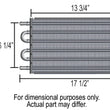 Load image into Gallery viewer, Derale 6 Pass 18" Series 7000 Copper/Aluminum Tube&amp;Fin Transmission Cooler Kit, -6AN - Side View