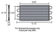 Load image into Gallery viewer, Derale 8 Pass 13" Series 7000 Copper/Aluminum Transmission Cooler, -6AN - Side View