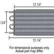 Load image into Gallery viewer, Derale 8 Pass 15" Dyno-Cool Series 6000 Aluminum Transmission Cooler - Side View