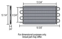Load image into Gallery viewer, Derale 8 Pass 17&quot; Series 7000 Copper/Aluminum Transmission Cooler Kit, Full Size 13104 - Back View