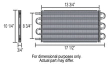 Load image into Gallery viewer, Derale 8 Pass 18" Series 7000 Copper/Aluminum Tube&amp;Fin Transmission Cooler Kit, -6AN - Side View