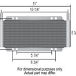 Load image into Gallery viewer, Derale 9 Row Series 8000 Plate &amp; Fin Cooler, 11/32" - Side View