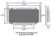 Load image into Gallery viewer, Derale 9 Row Series 8000 Plate &amp; Fin Cooler, 11/32" - Side View