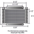 Load image into Gallery viewer, Derale 9 Row Series 9000 Plate &amp; Fin Cooler, 1/2" NPT - Side View