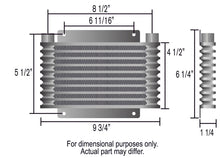 Load image into Gallery viewer, Derale 9 Row Series 9000 Plate &amp; Fin Cooler, 1/2" NPT - Side View