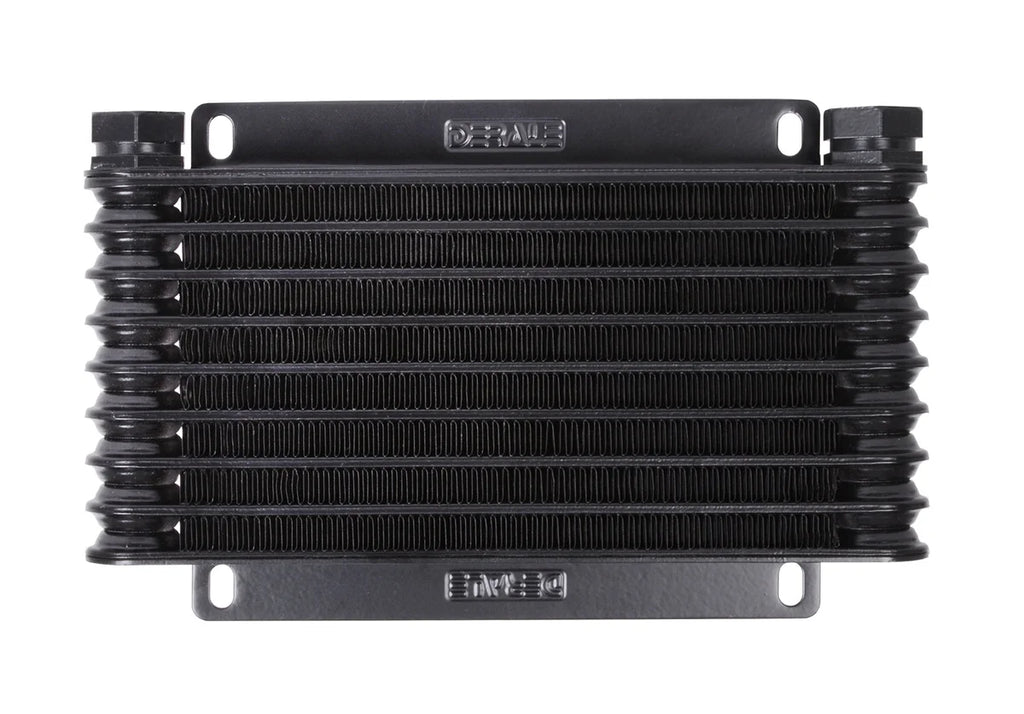 Derale 9 Row Series 9000 Plate & Fin Transmission Cooler Kit, 1/2" NPT - Side View