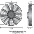 Load image into Gallery viewer, Derale 9" Tornado Electric Puller Fan, Standard Mounting Kit - Side View