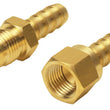 Load image into Gallery viewer, Derale 9/16"-24 45° SAE Male/Female Cooling Line Radiator Adaptor Fittings