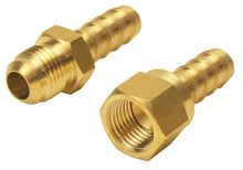 Load image into Gallery viewer, Derale 9/16"-24 45° SAE Male/Female Cooling Line Radiator Adaptor Fittings