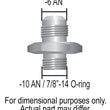 Load image into Gallery viewer, Derale Aluminum Cooler/Adapter Fitting -6AN x -10AN O-ring, Bright Anodized - Side View