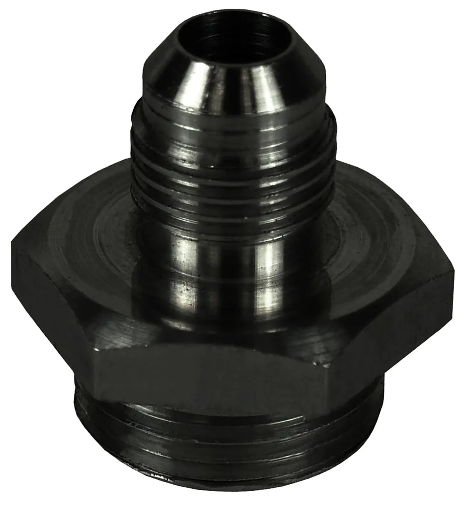 Derale Aluminum Cooler/Adapter Fitting -6AN x 5/8"-18 O-ring, Bright Anodized