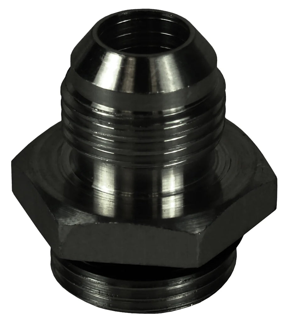 Derale Aluminum Cooler/Adapter Fitting -8AN x 5/8"-18 O-ring, Bright Anodized