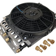 Load image into Gallery viewer, Derale Dual Circuit Oil Cooler w/Fan 8an 8 &amp; 8 Pass 15200