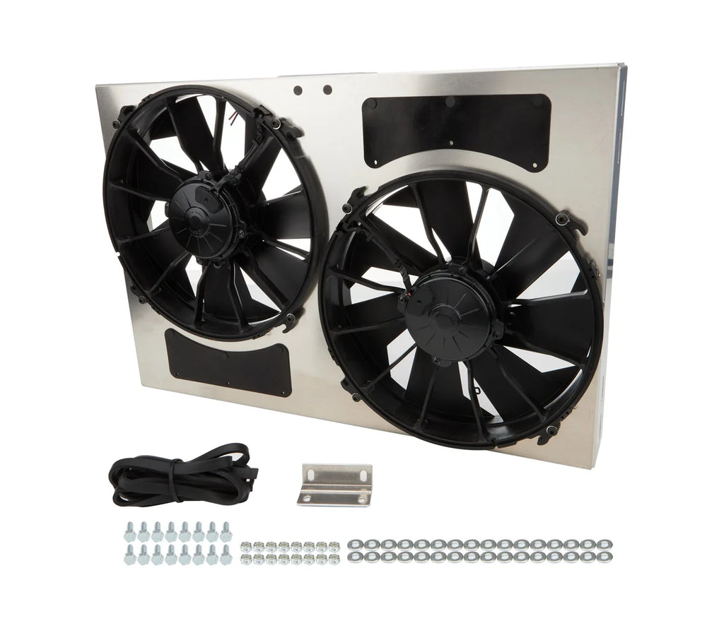 Derale Dual RAD Fan w/Alum Shroud Assembly 16826