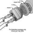 Load image into Gallery viewer, Derale Dual Side Ports Spin On Adapter with 1/2" NPT Ports and 3/4"-16 Filter Thread - Side View